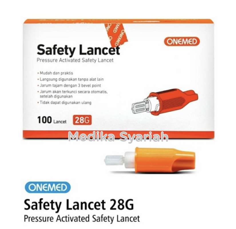 Promo Safety Lancet 28g Onemed Isi 100 Onemed (jarum) Diskon 19% Di ...