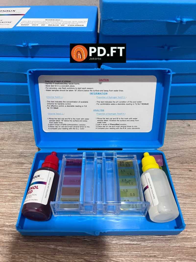Promo Dual Test Kit for PH & Chlorine Emaux CE 029 utk kolam renang