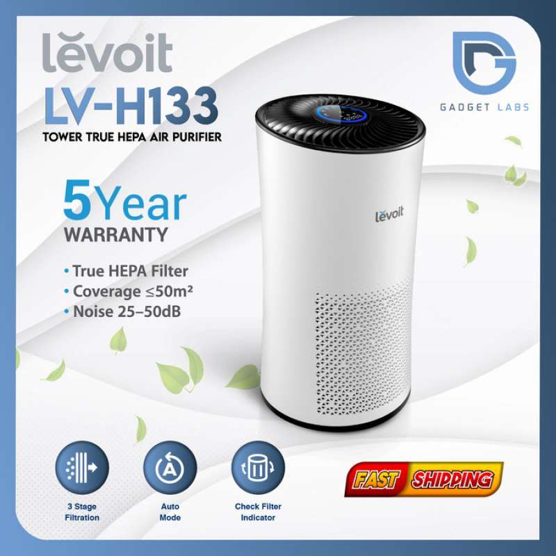 Promo Levoit Air Purifier LVH133 True HEPA Filter H13 Pembersih