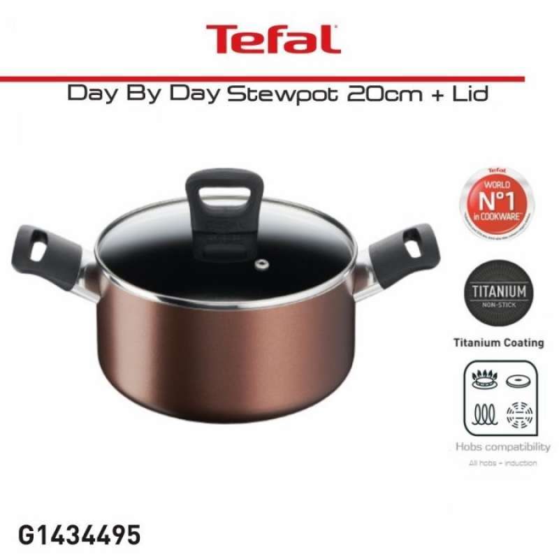 Promo Tefal Day By Day Stewpot 20 Cm Lid 21 Wokpan 26 28 Panci Tutup ...