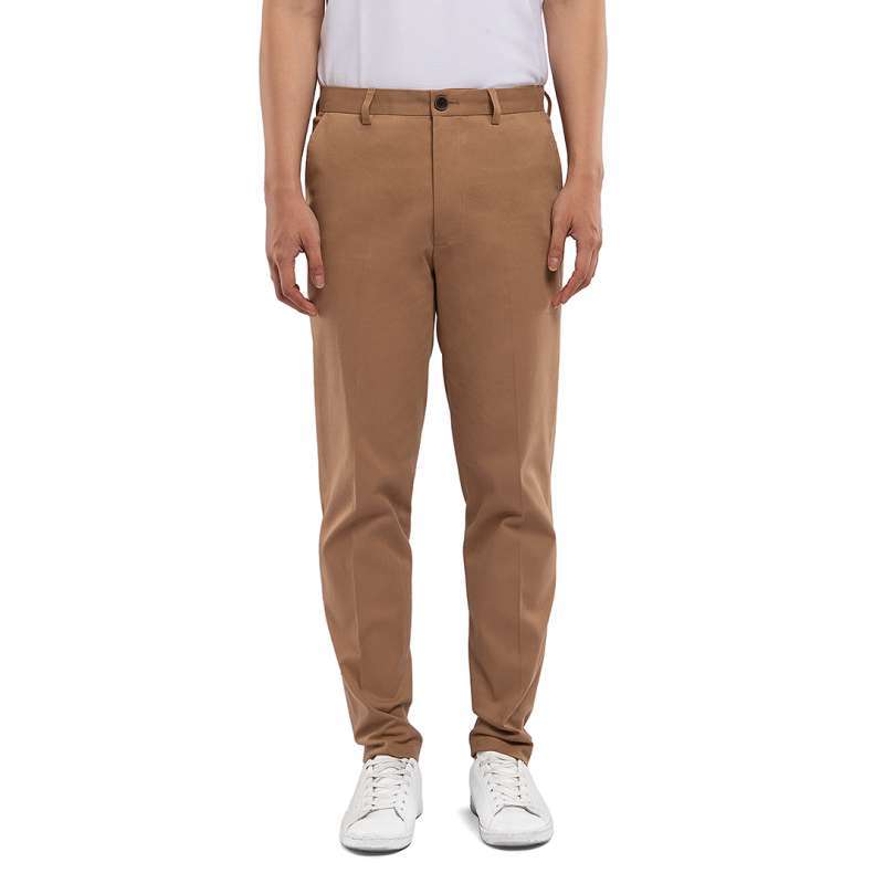 KASUAL Celana Chino Ankle Pants Slim Fit Cokelat Brown