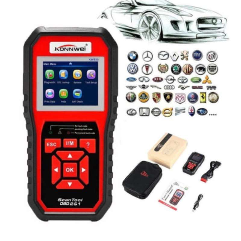 Jual Scaner Scan. OBD2 850 Alat Scanner Diagnostik OBD OBD2 Untuk Mobil ...