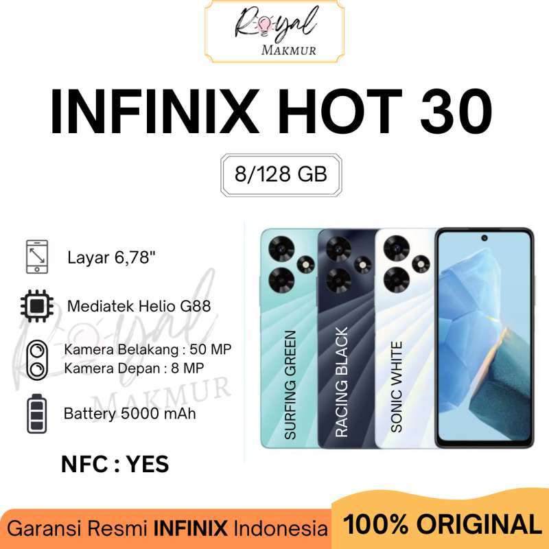 Jual Infinix Hot 30 8/128 GB - Garansi Resmi di Seller Royal Makmur ...