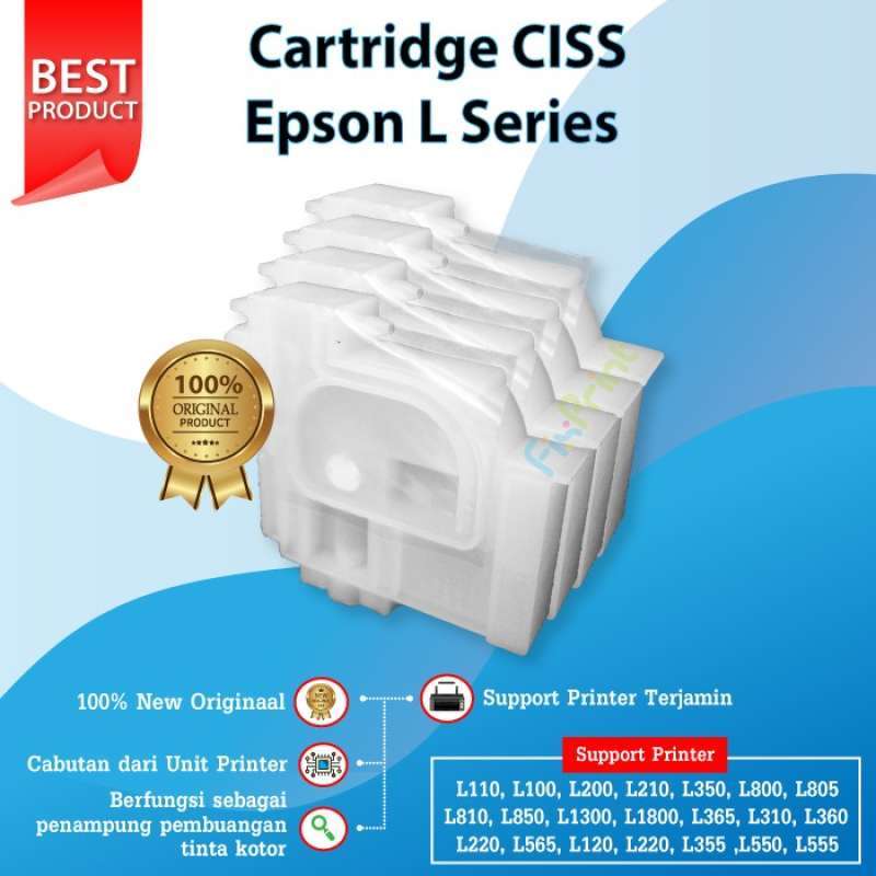 Promo SET CMYK Cartridge Dumper Tinta Epson L11…