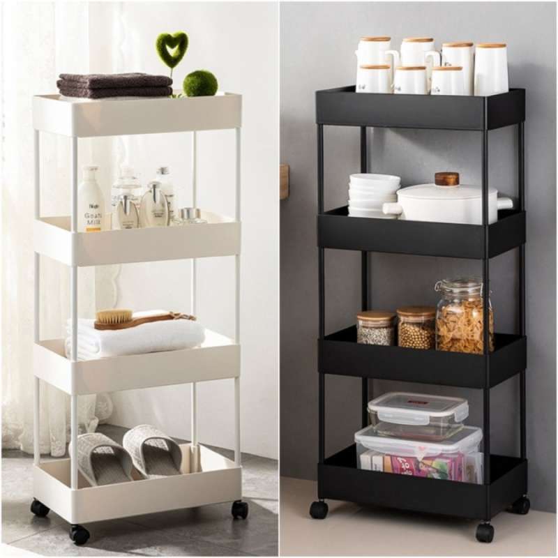 Jual Rak Roda 4 Susun Rak Troli Rak Dapur Rak Trolley Salon Rak ...