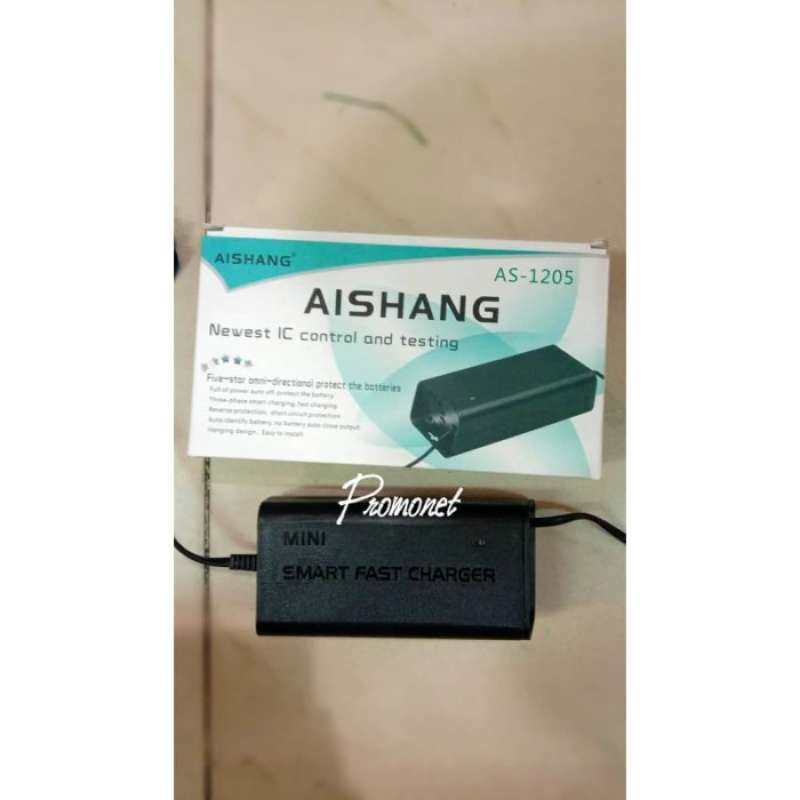 Jual Smart Charger Accu 12V 5A Merk AISHANG Untuk cas aki motor di