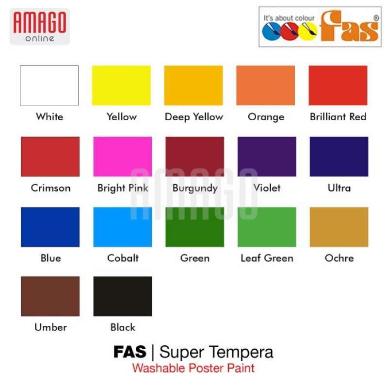 Promo FAS SUPER TEMPERA WASHABLE POSTER PAINT 2 LITERS PILIH