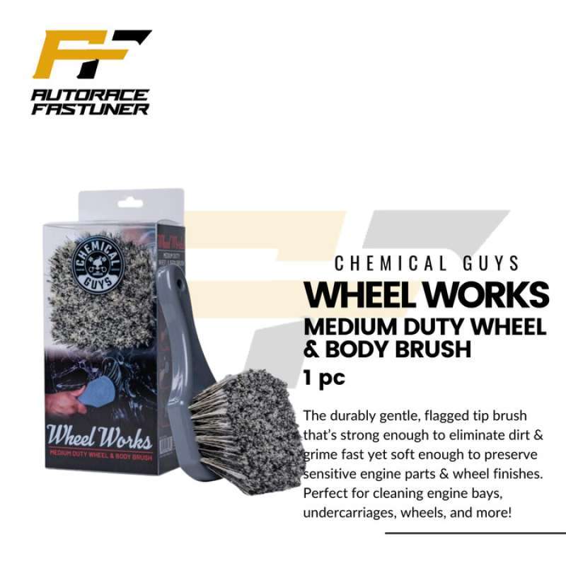 Jual Chemical Guys Wheel Works Medium Duty Wheel n Body Brush di Seller