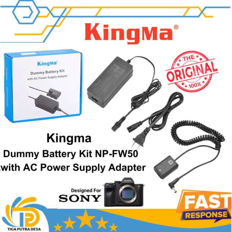 Promo Kingma Dummy Battery Kit NP-FW50 Indoor with AC Power Supply ...