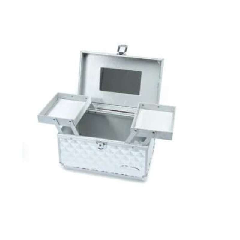 Promo Krisbow Kotak Kosmetik Aluminium Silver Makeup Artist Cosmetic