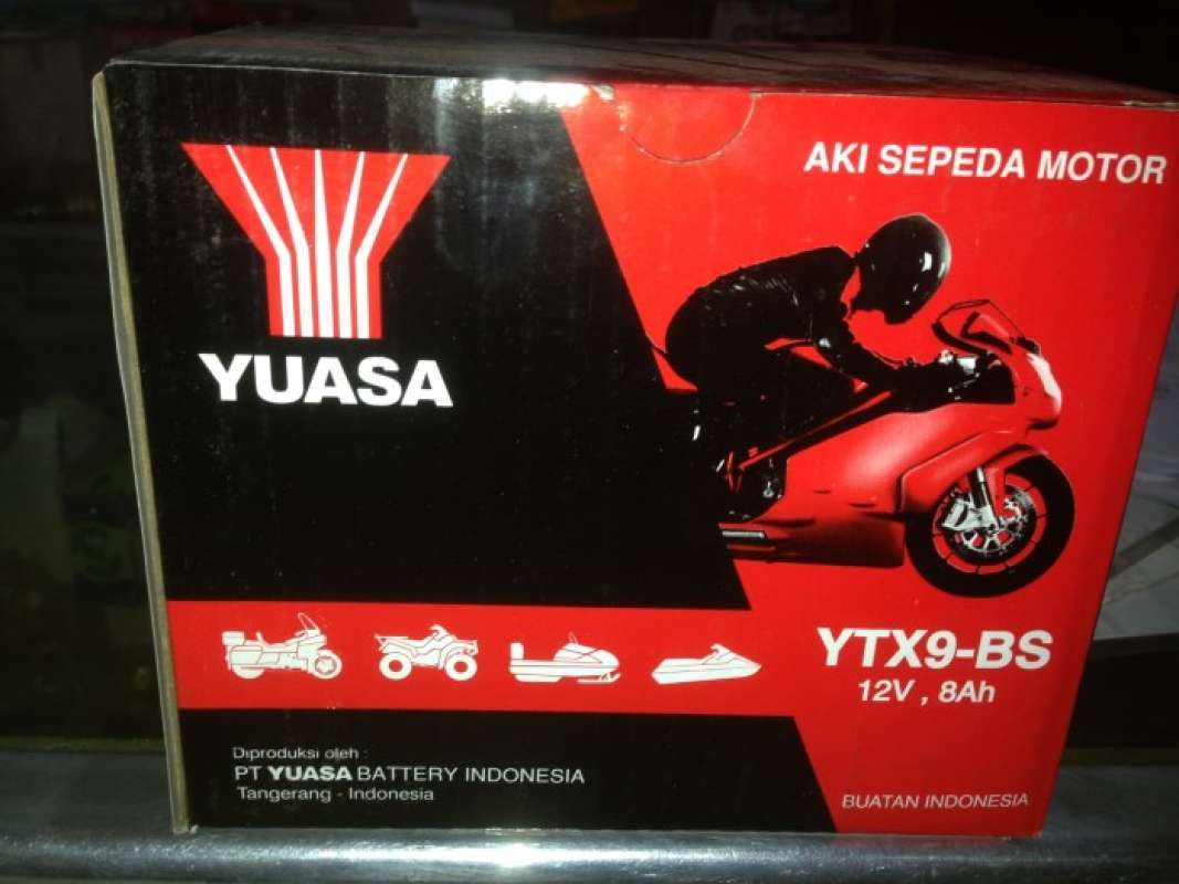 Jual Yuasa ytx9-bs ori aki motor kawasaki ninja 250 ktm duke honda cbr