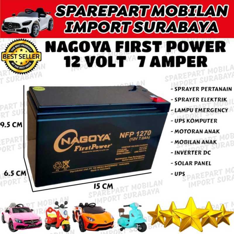 Promo Nagoya 12V 7Ah Aki Vrla Accu Mobil Mainan Anak Pliko 12 Volt 7