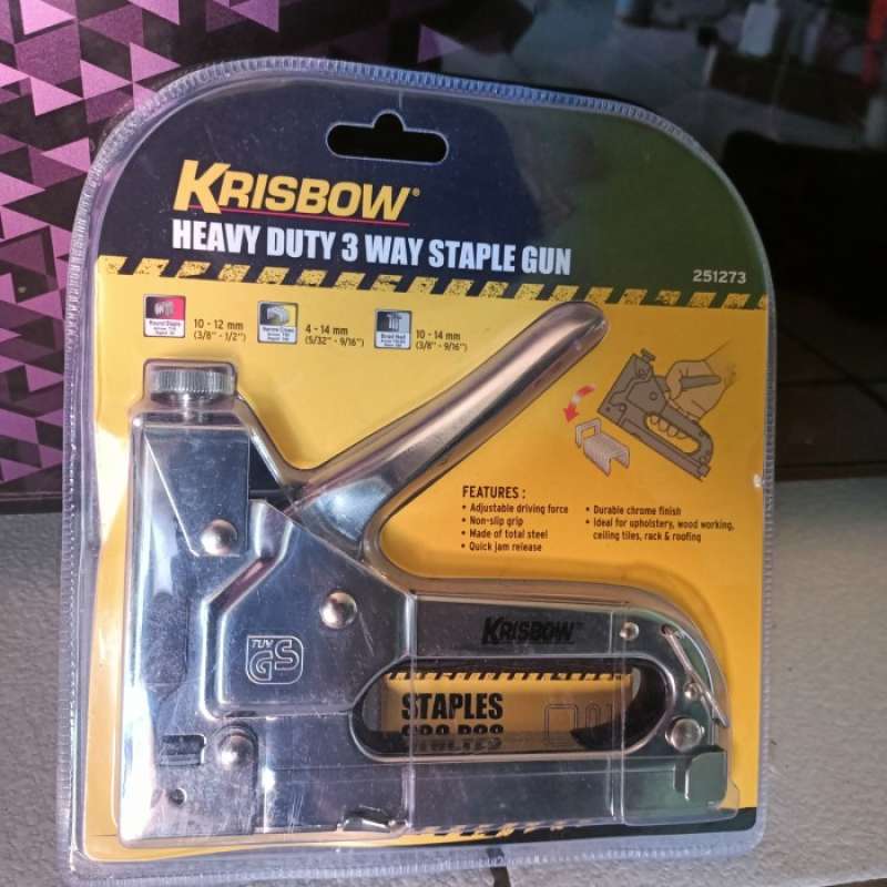 Promo Gun Tacker Krisbow Heavy Duty 3 Way Stapler Diskon 23 Di Seller
