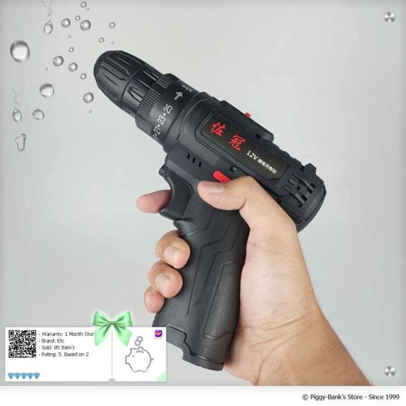Promo Zuoguan Bor Listrik Cordless Lithium Battery Recharble 12v - 88f ...
