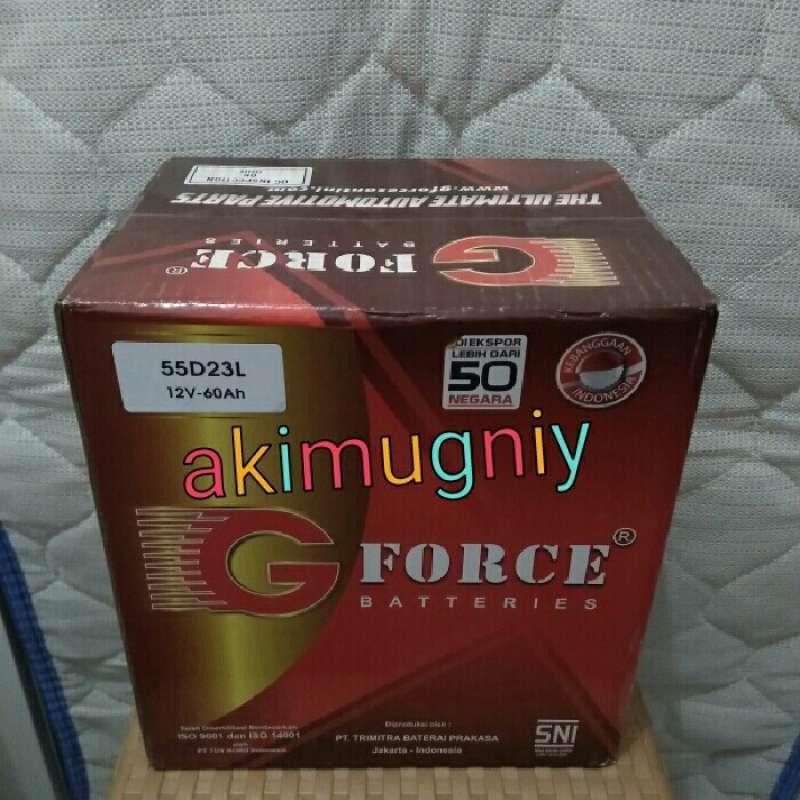 Promo aki gforce basah g force 55d23l 12v 60ah juke xtrail alphard