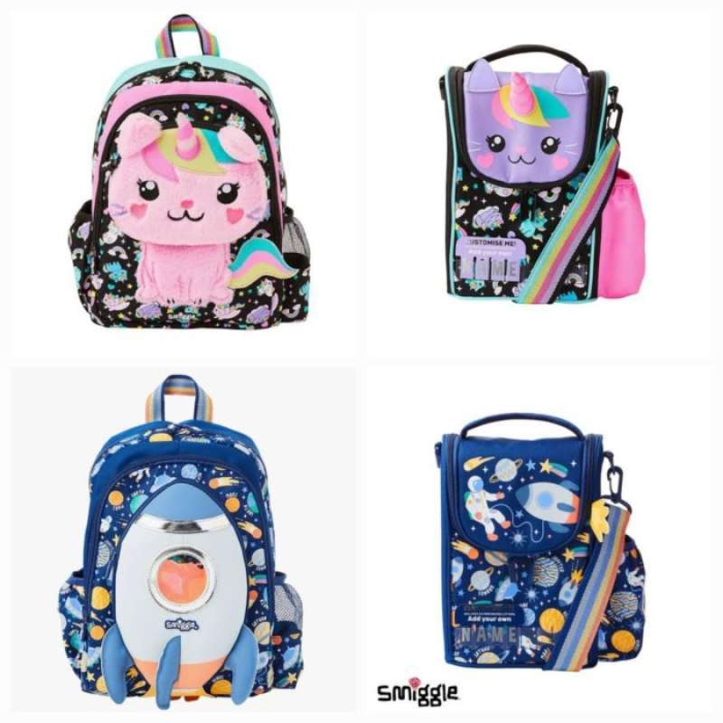 Jual Tas Smiggle Lunch Bag, Backpack Koala, Sky Hi Roket, Bunny, Rhino