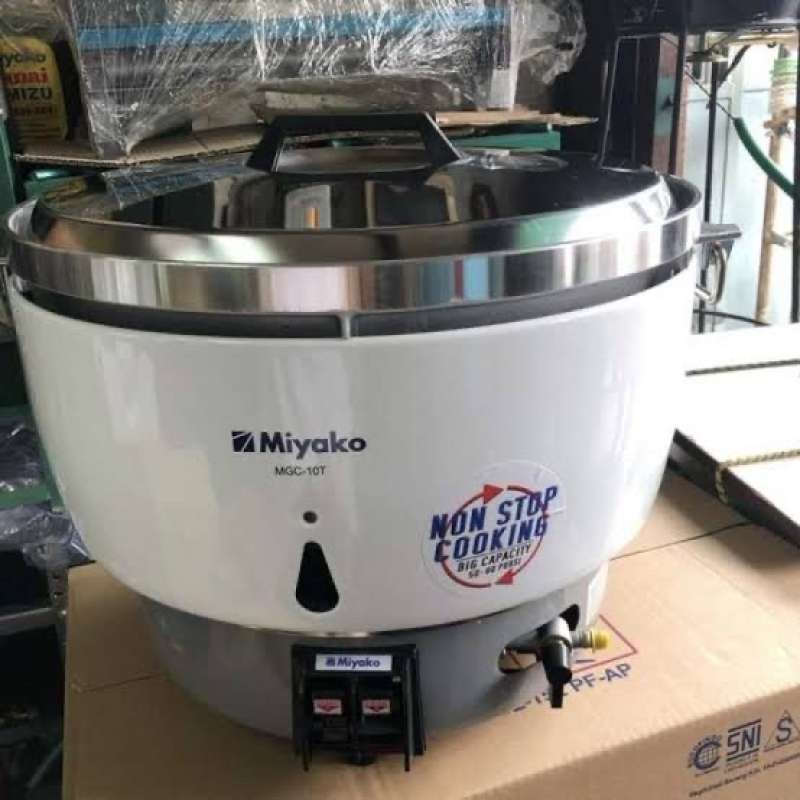 Promo Miyako Gas Rice Cooker Jumbo 10L Penanak Nasi Gas Lpg Mgc10T Mgc10T Diskon 4 di Seller