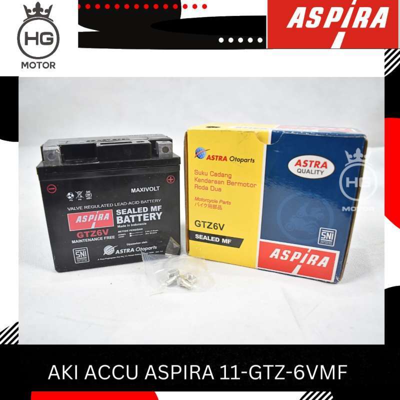 Jual Aki ASPIRA ASTRA GTZ6V MF 5 Ah Motor Vario 125 Vario 150 Beat