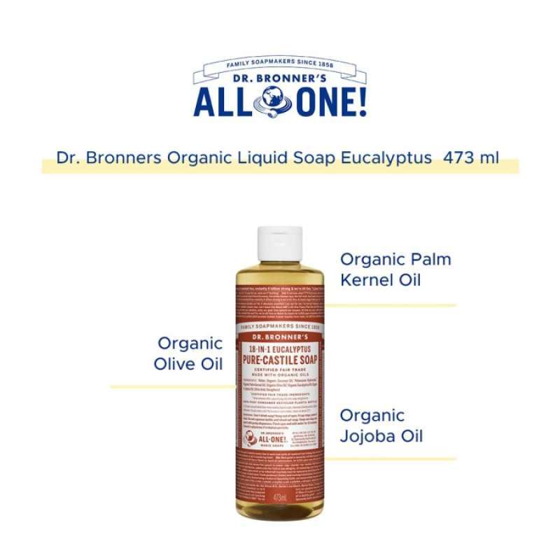 Promo Dr. Bronners Pure Castile Liquid Soap 473 ml Eucalyptus Diskon 23 ...