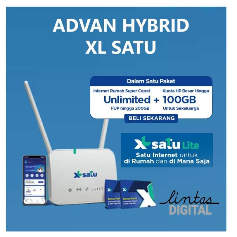 Jual Xl Satu Home Advan Hybrid Modem Wifi Router Bonus Kuota Unlimited