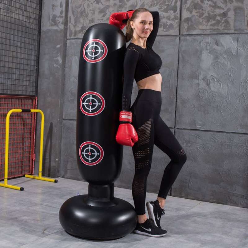 Promo Tiang Samsak Tinju Berdiri Boxing 1.6m Pengisian Angin Alat ...