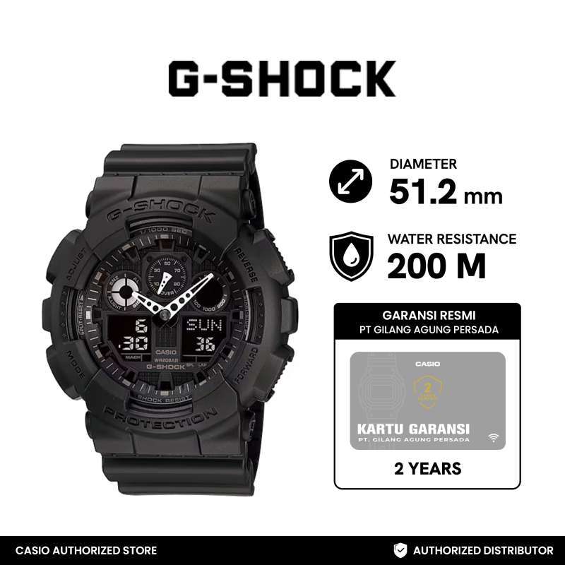 Ga 100 Casio 5146 Ga G-Shock Original Black Watch GA-100-1A1ER