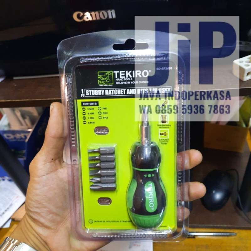 Jual Tekiro Obeng Cebol Set 7 In 1 / Obeng Ratchet Stuby Set Di Seller ...