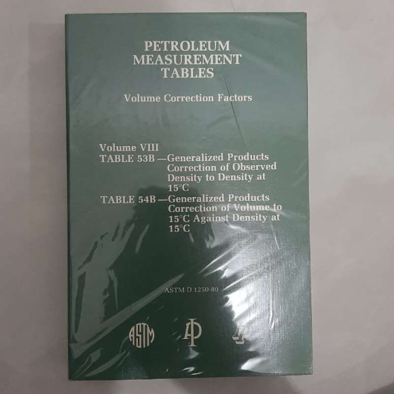 Volume Correction Table Jual Petroleum Measurement Tables Original Harga Termurah Juni 2024 ...