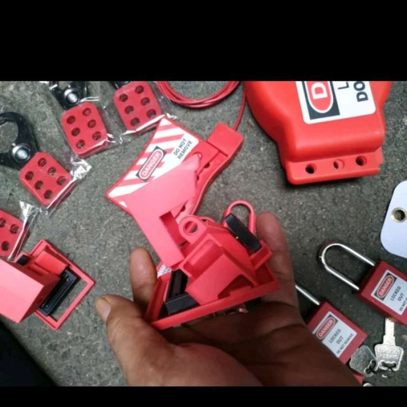 Promo Commercial Lockout Tagout Kit with Locks, Breaker Lock Outs