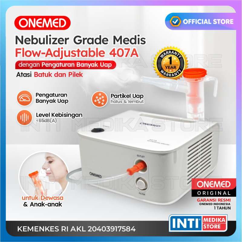 Promo Onemed - Nebulizer Compressor 407a | Alat Uap | Terapi Batuk Dan ...