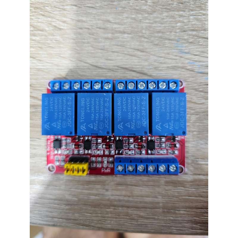 Jual 4 Channel Relay with Optocoupler Module Board Shield High Low
