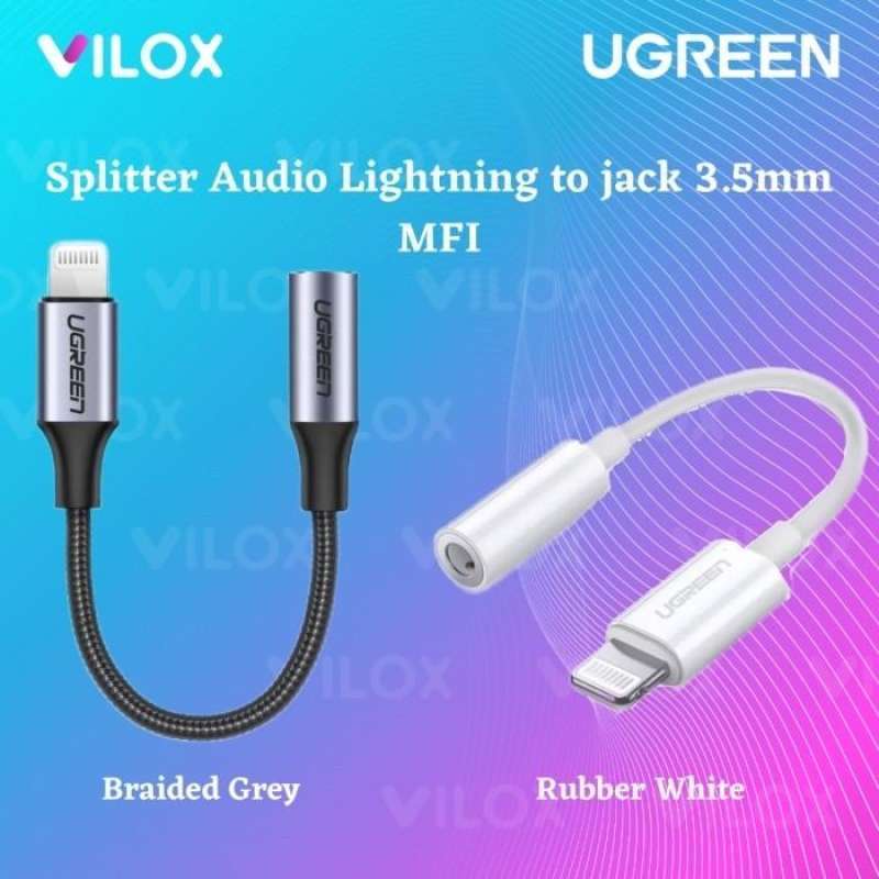 Jual ugreen MFI converter adapter audio lightning to jack 3.5mm iphone