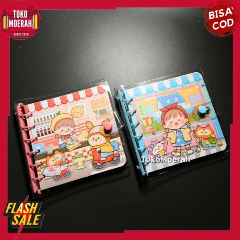 Jual BUKU BINDER SENMU MOMO NOTEBOOK BINDER 6 LUBANG CUTE GIRL LUCU COD ...