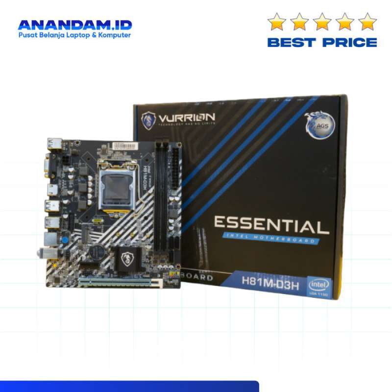 Jual Motherboard VURRION H81M-D3H ESSENTIAL LGA 1150 di Seller ANANDAM