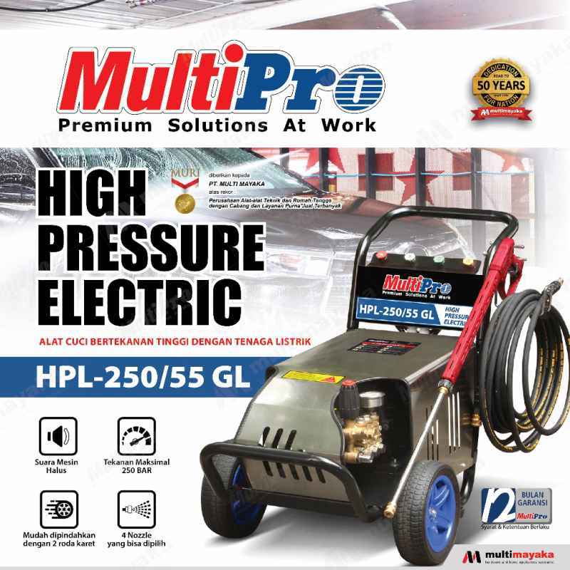 Jual Multipro High Pressure Electric Jet Cleaner Hpl 250/55 Gl Di ...