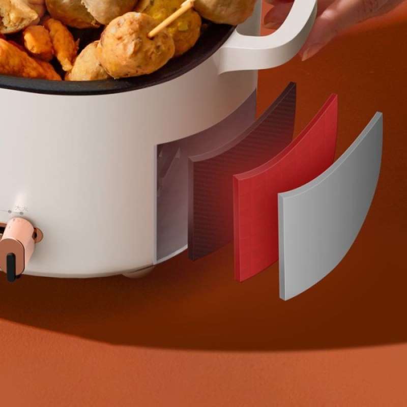 Promo Deerma Dg20 Cooker Electric Deep Pot Panci Steam Goreng Serbaguna