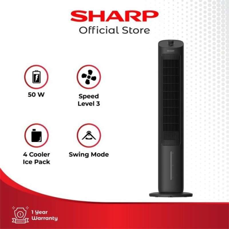 Sharp Fast Fan Promo Sharp Air Cooler Tower Fan 4l Swing Mode 50tt Pj-r34ty 34ty Pjr34 ...