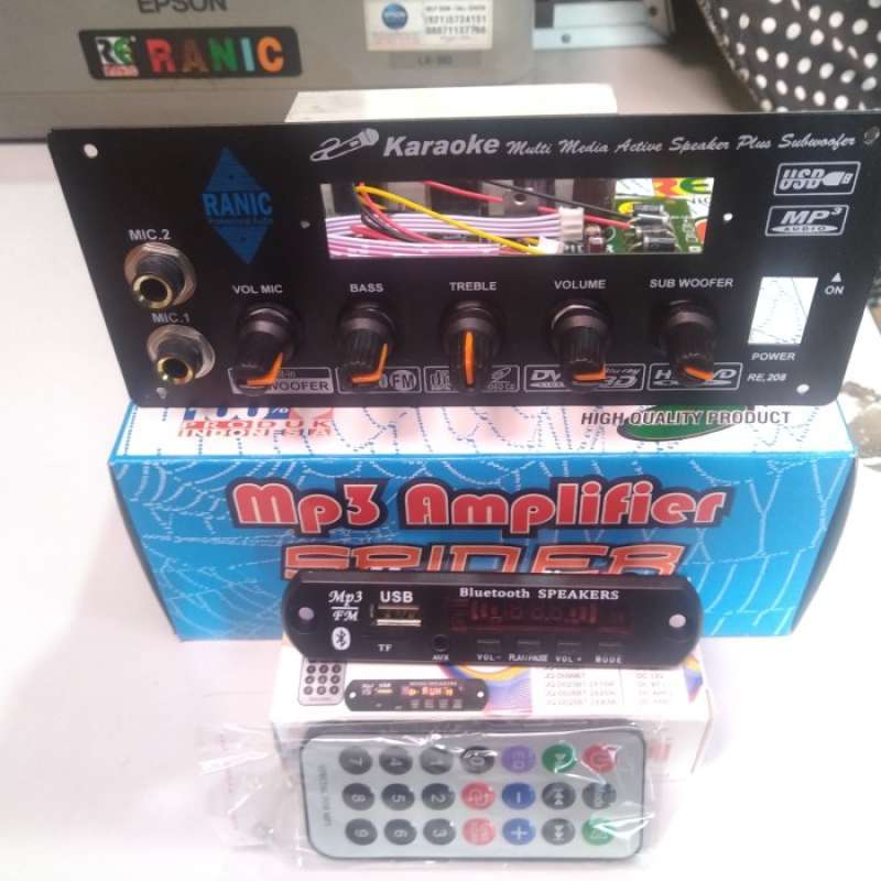 Promo Kit Aktif Speaker Karaoke Mic Subwoofer Mono Plus Mp3 Bluetooth