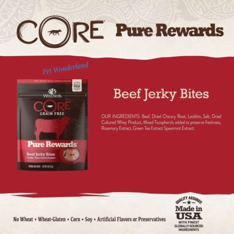Promo Wellness Core Pure Rewards Beef Snack Anjing Wellness Dog