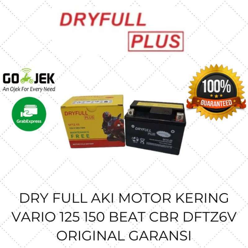 Promo Aki Kering Motor VARIO 125 150 BEAT CBR SCOOPY Dry Full Plus 6