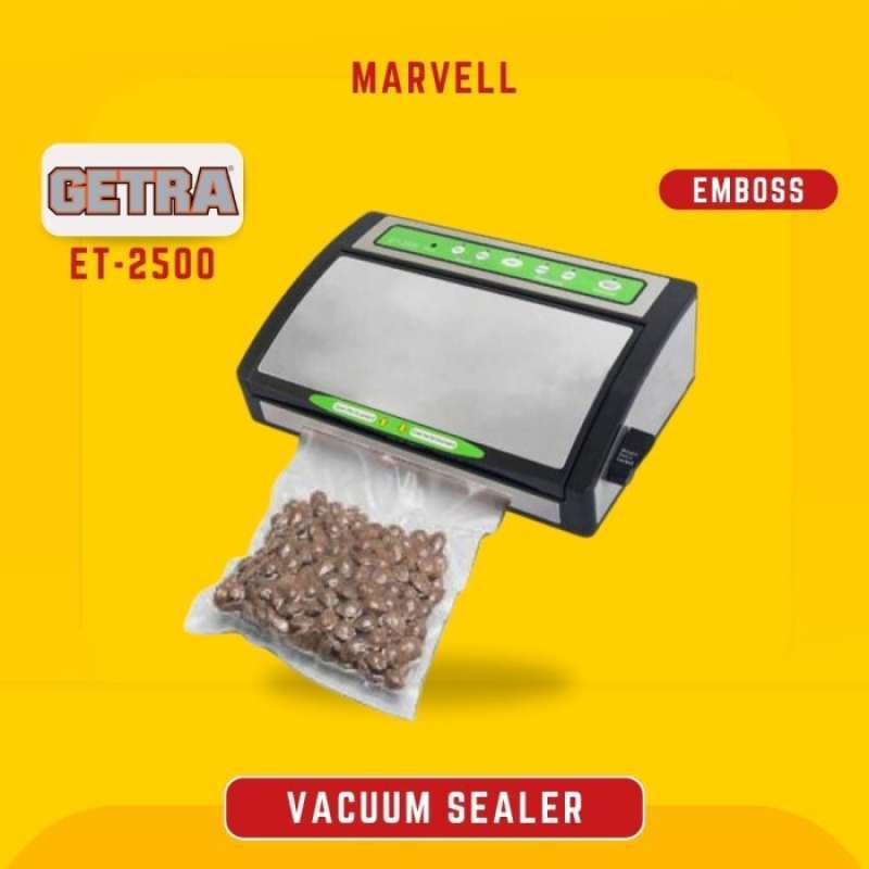 Promo Getra Et2500 Vacuum Sealer Plastik Emboss Semi Otomatis New