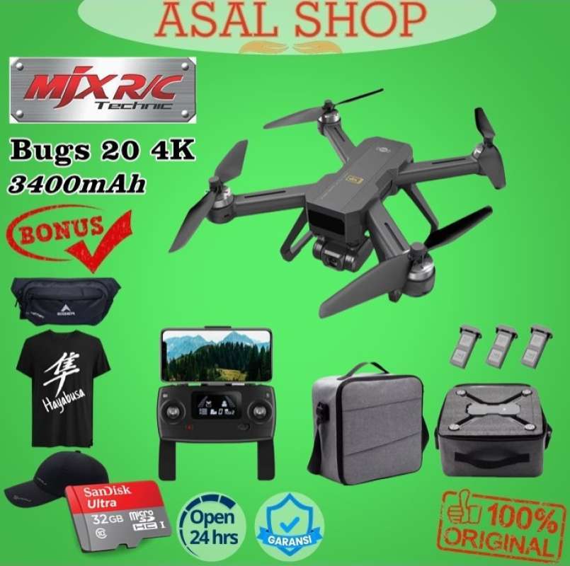 Promo Mjx Bugs 20 Eis Drone Camera 4k Wifi 5g Optical Flow Rtf Diskon 23 Di Seller Azurestore Kebon Kacang Kota Jakarta Pusat Blibli