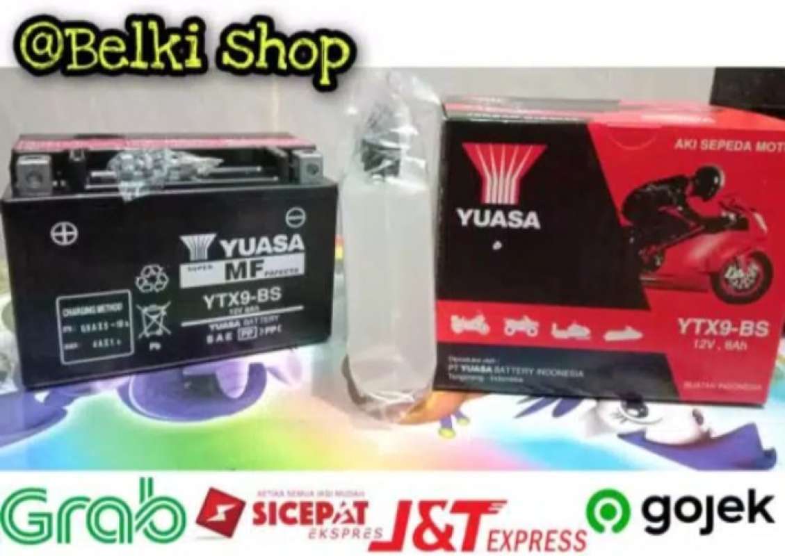 Jual Aki Motor Kawasaki Ninja 250 FI YUASA YTX9-BS MF GARANSI di Seller