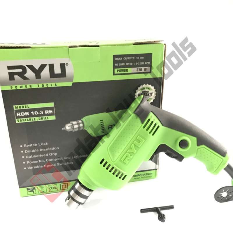 Promo RYU RDR 10-3 Mesin Bor Tangan 10 mm - Hand Drill Tekiro Bor Besi ...