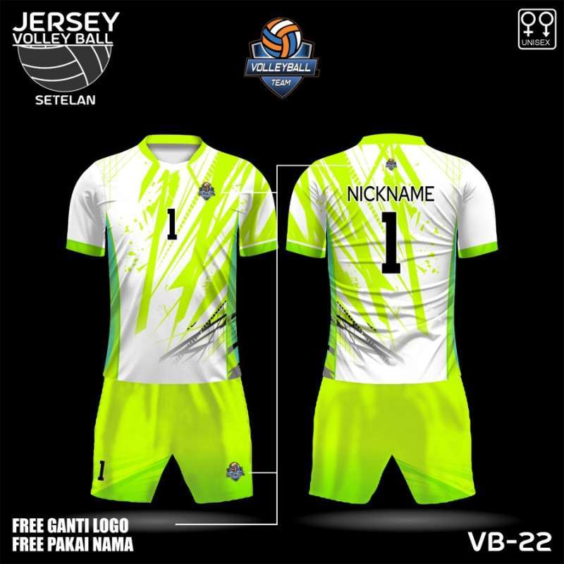 Setelan jersey celana voly kaos voley ball baju olahraga voli