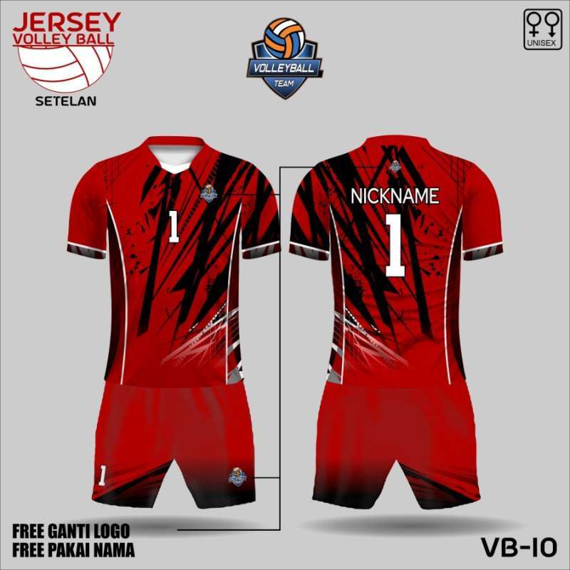 Setelan jersey celana voly kaos voley ball baju olahraga voli