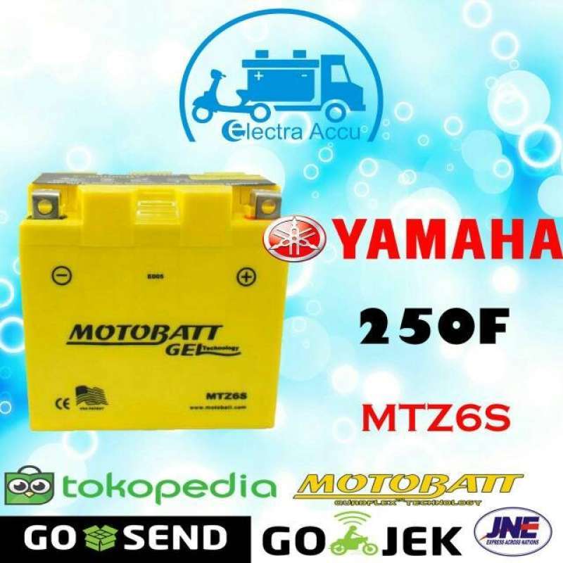 Promo Aki motor Yamaha 250F motobatt MTZ6S Aki gel Diskon 2% di Seller