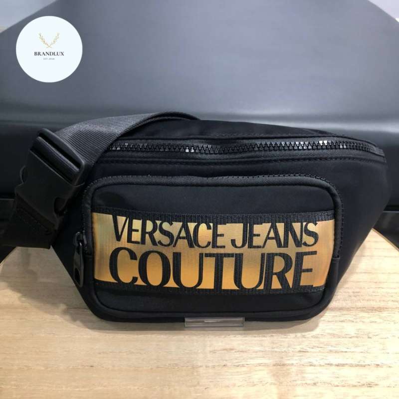 Tas Versace Nylon Belt Bag VERSACE PARFUMS Black Belt Bum Bag UK