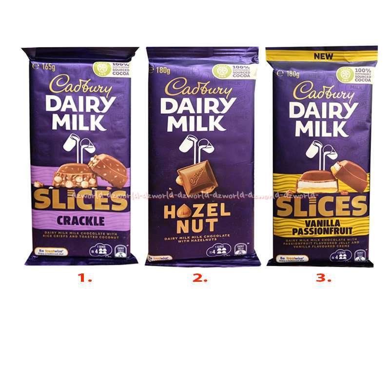Jual Cadbury Dairy Milk 165gr Slice Crackle Coklat Kripik Beras Dan