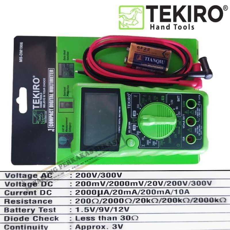 Promo TEKIRO MULTITESTER DIGITAL MS DM1906 COMPACT MULTI METER SET promo-tekiro-multitester-digital-ms-dm1906-compact-multi-meter-set